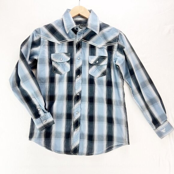 Cowboy Hardware Long Sleeve Snap Button Size L 10-12 - Picture 1 of 6